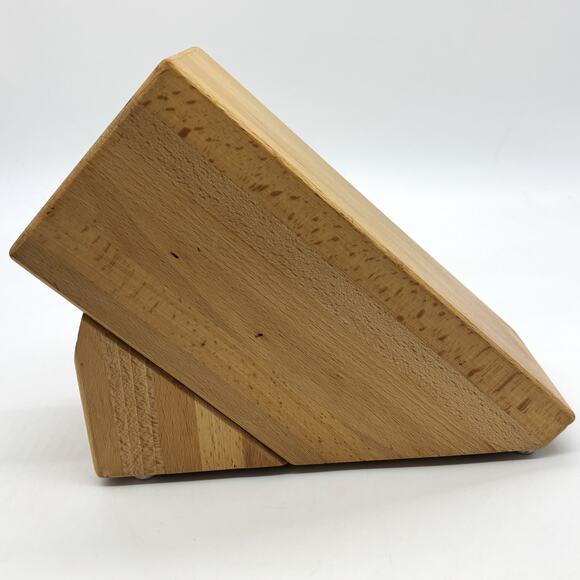 Vtg Wusthof German Oak 17 Slot Wood Kitchen Knife Block Holder Cutlery Storage - Picture 4 of 8